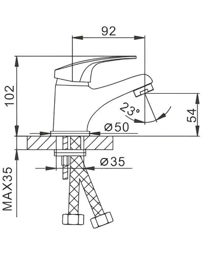 Смеситель для раковины Frap H39 F1039-B Хром