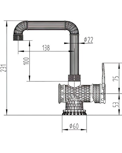 Смеситель для раковины ZorG Antic A 419 U-BR LOFT Бронза