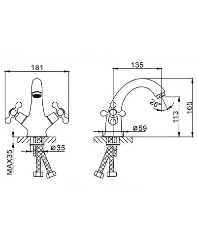Смеситель для раковины Frap H19 F1019 Хром