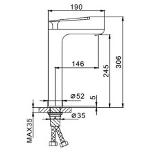 Смеситель для раковины Frap F1052-57 Черный матовый
