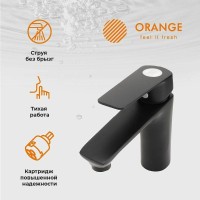 Смеситель для раковины Orange Aristo M19-021b Черный матовый