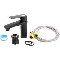 Смеситель для раковины Orange Aristo M19-021b Черный матовый