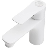 Смеситель для раковины Orange Aristo M19-021w Белый глянец