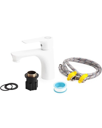 Смеситель для раковины Orange Aristo M19-021w Белый глянец