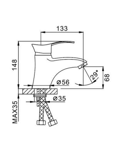 Смеситель для раковины Frap H01 F1001 Хром