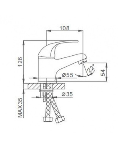 Смеситель для раковины Frap H02 F1002-B Хром