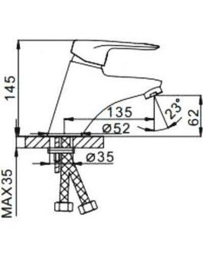 Смеситель для раковины Frap H07 F1007 Хром