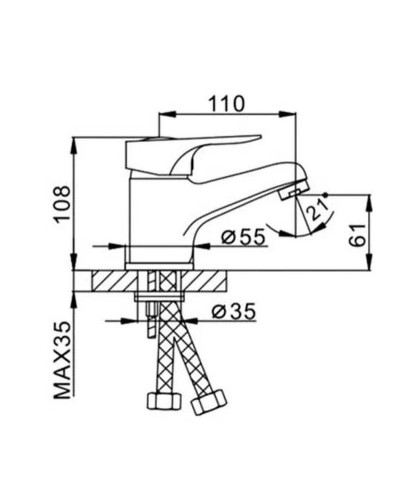 Смеситель для раковины Frap H28 F1028-B Хром