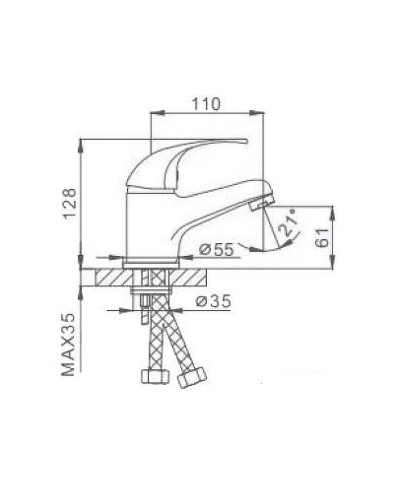 Смеситель для раковины Frap H29 F1029-B Хром