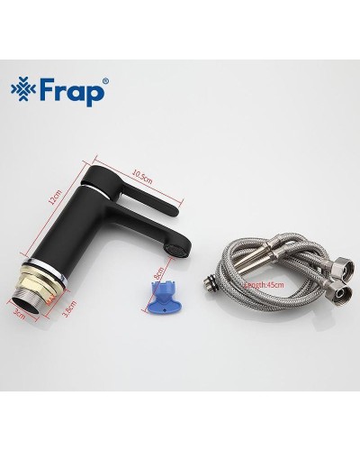 Смеситель для раковины Frap H42 F1042 Черный матовый Хром