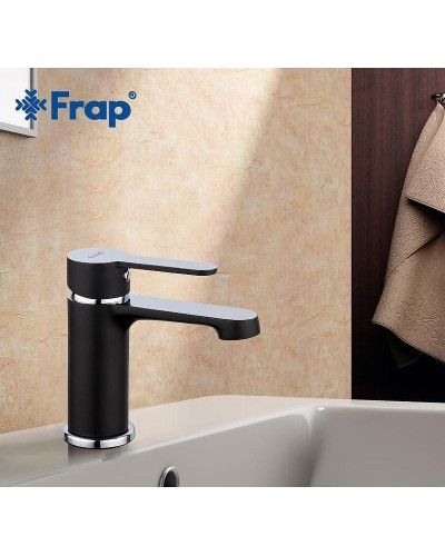 Смеситель для раковины Frap H42 F1042 Черный матовый Хром