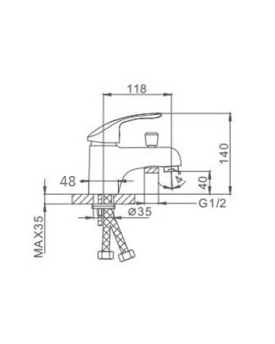 Смеситель для раковины Frap H21 F1221 Хром