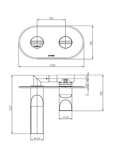 Смеситель для раковины Bossini Apice Z00549.073 Черный матовый