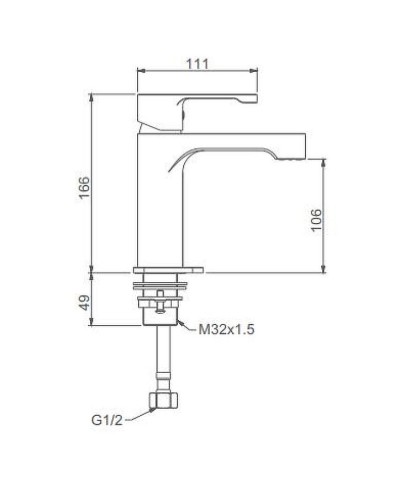 Смеситель для раковины Gappo G02-2 G1002-2 Хром