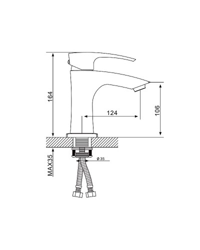 Смеситель для раковины Gappo G07 G1007 Хром