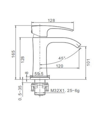 Смеситель для раковины Gappo G07 G1007-1 Хром