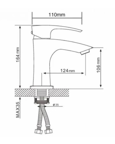 Смеситель для раковины Gappo G07 G1007-7 Белый Хром