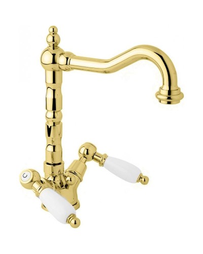 Смеситель для раковины Cezares First-LS2-03/24-Bi Золото 24 карат