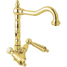Смеситель для раковины Cezares First-LS2-03/24-M Золото 24 карат