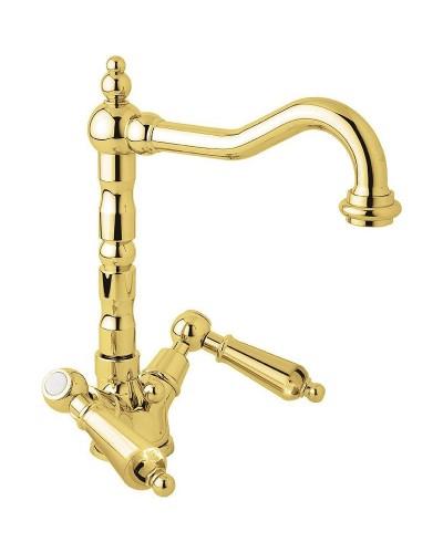 Смеситель для раковины Cezares First-LS2-03/24-M Золото 24 карат