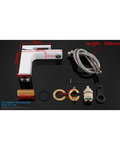 Смеситель для раковины Gappo G17-8 G1017-8 Белый Хром