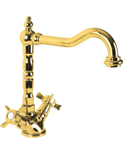 Смеситель для раковины Cezares Lord-LS2-03/24 Золото 24 карат