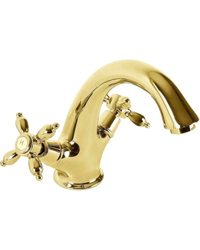 Смеситель для раковины Cezares Nostalgia-LS1-03/24 Золото 24 карат