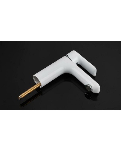 Смеситель для раковины Gappo G48 G1048-1 с гигиеническим душем Белый Хром