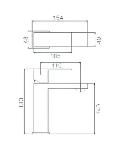 Смеситель для раковины Haiba HB10803-2 Нержавеющая сталь