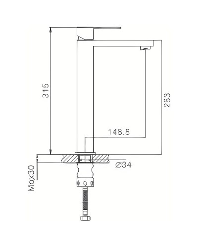 Смеситель для раковины Haiba HB11803-7 Черный матовый