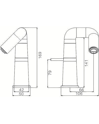 Смеситель для раковины Haiba HB10813 Хром
