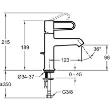 Смеситель для раковины Jacob Delafon Odeon Rive Gauche E21029-00-00 Белый матовый