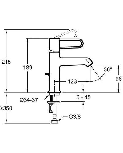 Смеситель для раковины Jacob Delafon Odeon Rive Gauche E21029-00-00 Белый матовый