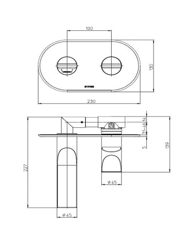 Смеситель для раковины Bossini Apice Z00549.030 Хром