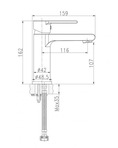 Смеситель для раковины Cersanit Brasko 63020 Хром
