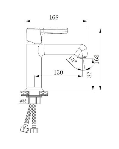 Смеситель для раковины Haiba HB10814-7 Черный матовый