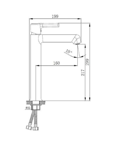 Смеситель для раковины Haiba HB11814-7 Черный матовый