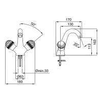 Смеситель для раковины Migliore Axo 18490 Хром