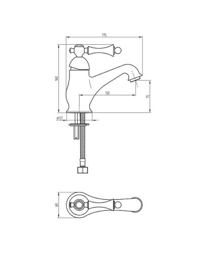 Смеситель для раковины Migliore Bomond 26886 Золото