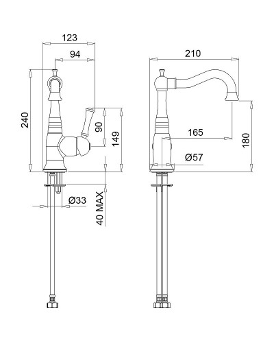 Смеситель для раковины Migliore Dallas 18598 Бронза