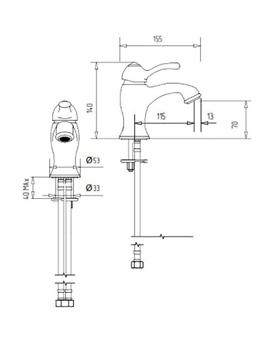 Смеситель для раковины Migliore Lem 25885 Золото