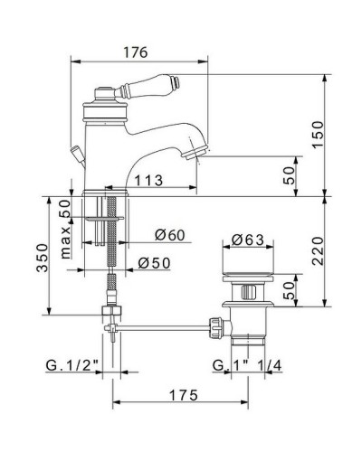 Смеситель для раковины Migliore Ermitage 18613 Бронза