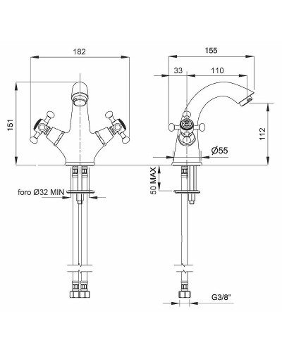 Смеситель для раковины Migliore Lady 18817 Бронза