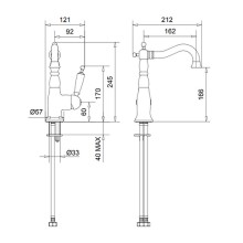 Смеситель для раковины Migliore Oxford 19217 Состаренный хром