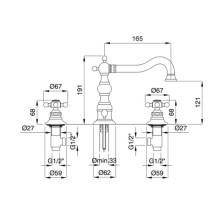 Смеситель для раковины Migliore Arcadia 18389 Хром