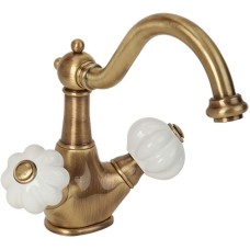 Смеситель для раковины Migliore Olivia 19000 Бронза Белый
