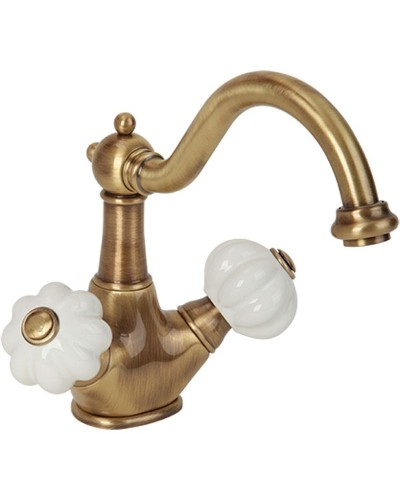 Смеситель для раковины Migliore Olivia 19000 Бронза Белый