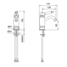 Смеситель для раковины Migliore Oxford 19119 Тосканская бронза