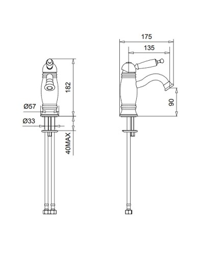Смеситель для раковины Migliore Oxford 19119 Тосканская бронза