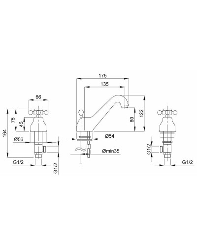 Смеситель для раковины Migliore Lady 18840 Хром Золото